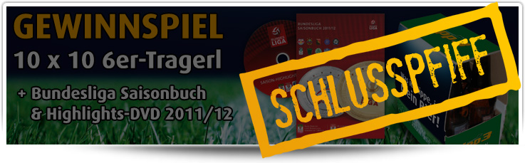 10 x 6er-Tragerl + Bundesliga Saisonbuch und DVD 2011/2012 gewinnen! 