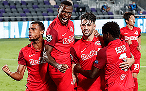 Salzburg-Spieler jubeln